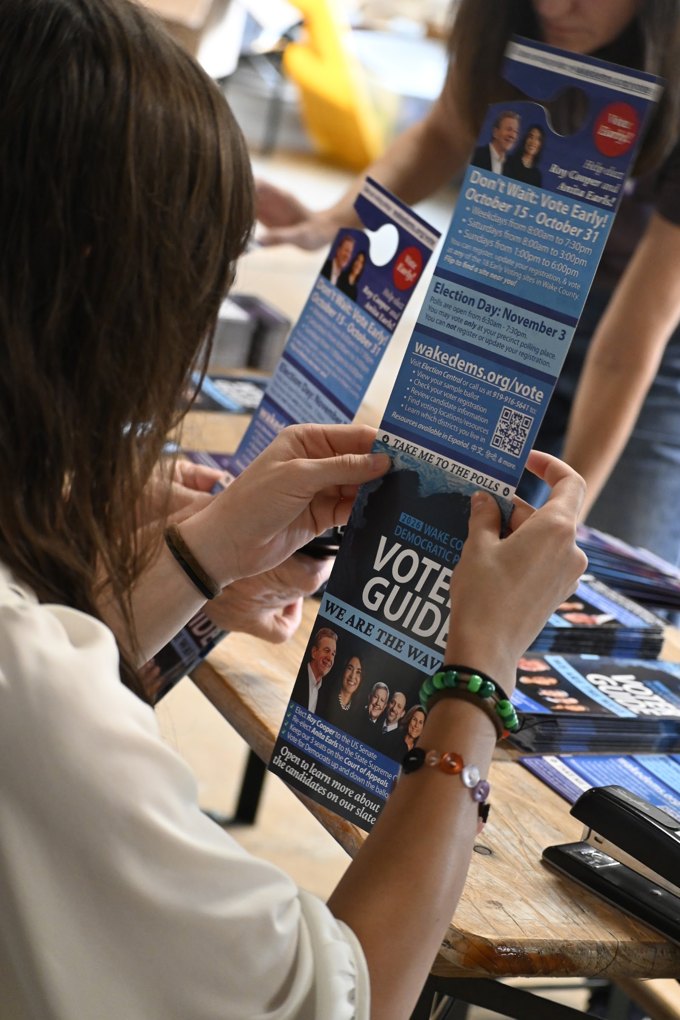 Exploring the resources together at the October 2026 Wake Dems event