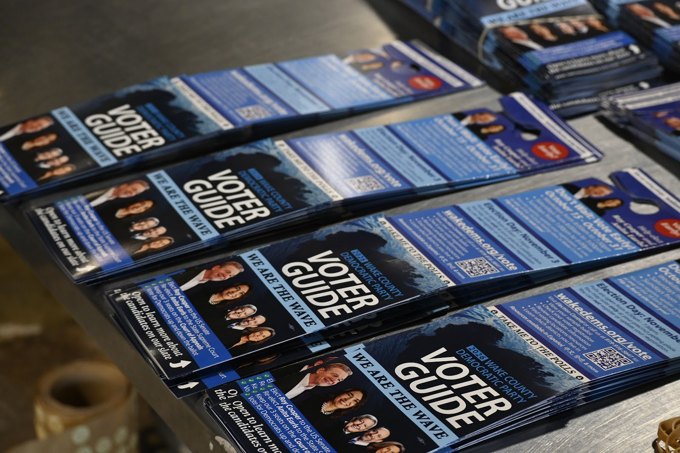 Campaign materials ready to share at the October 2026 Wake Dems event