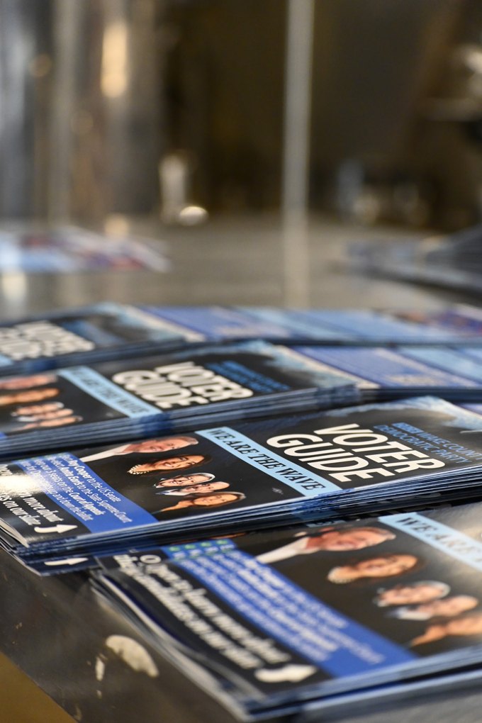 Details from the information table at the October 2026 Wake Dems event