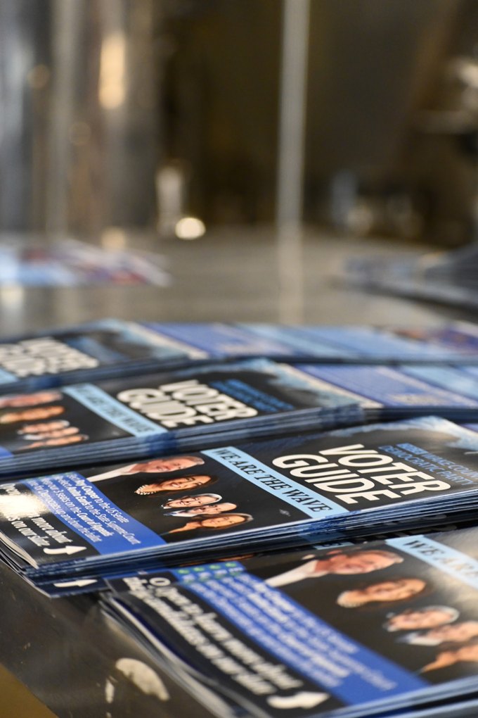 A closer look at the resource table at the October 2026 Wake Dems event